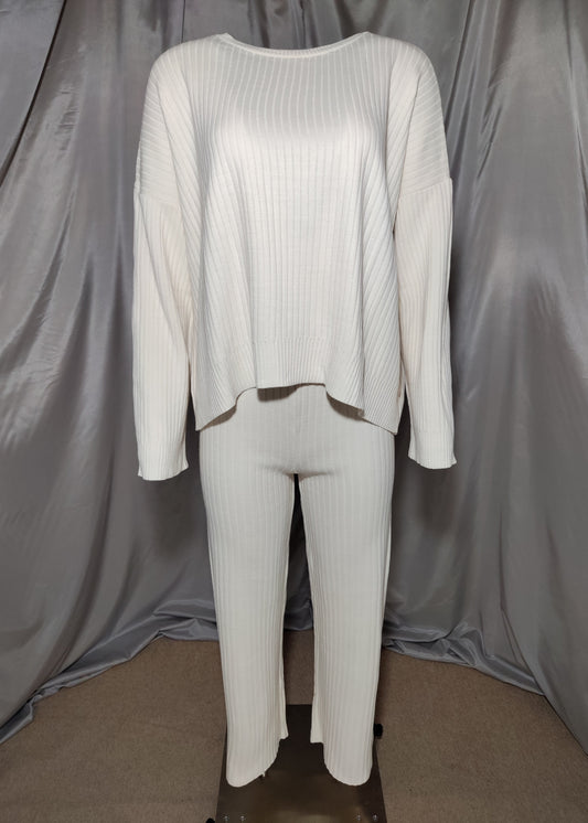 Rebrasti bež komplet