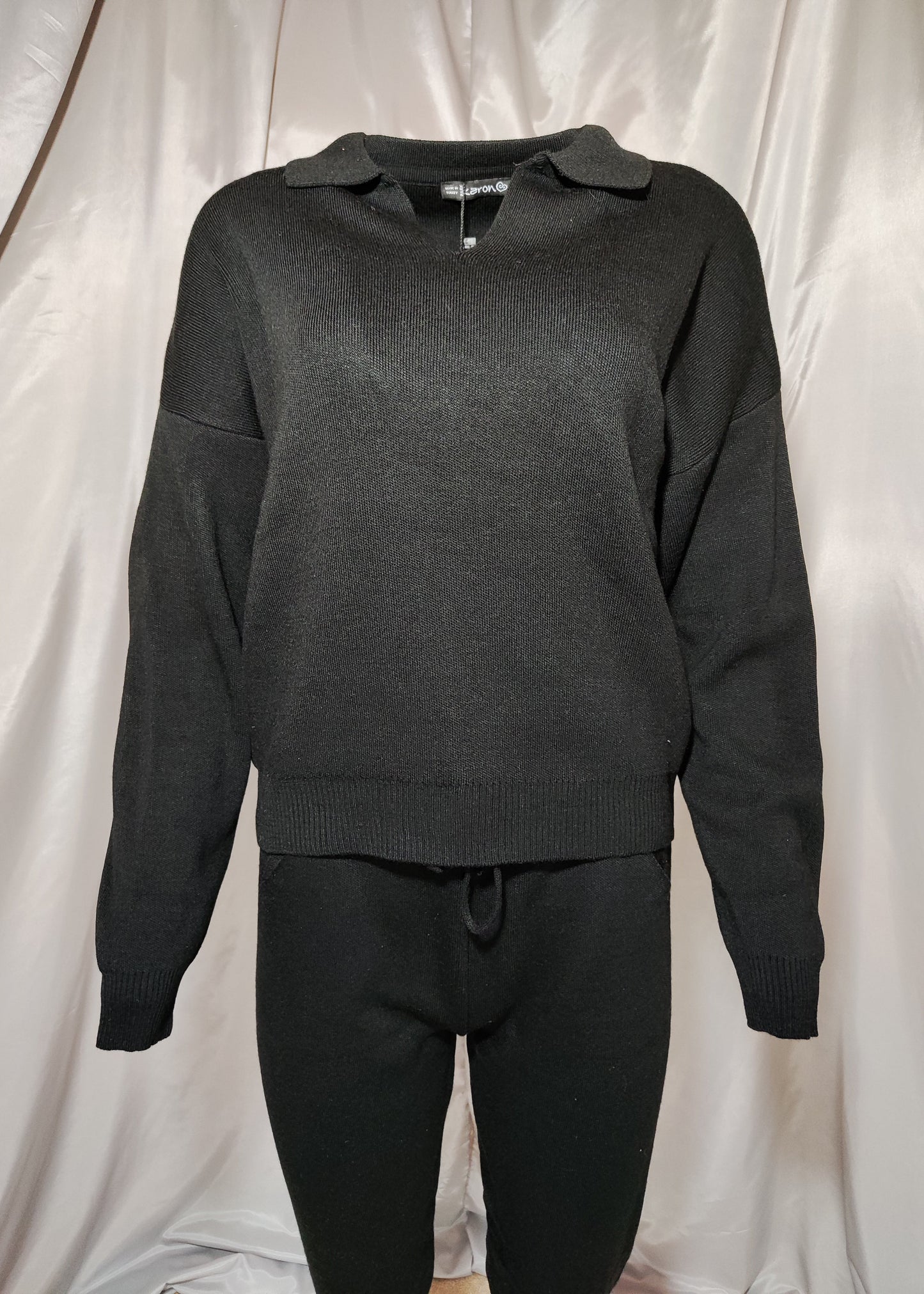 Crni pleteni komplet – Twin Set