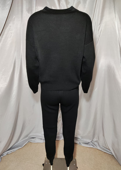 Crni pleteni komplet – Twin Set