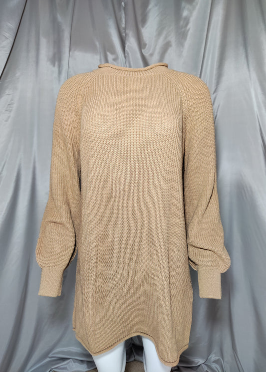 Bež pletena tunika