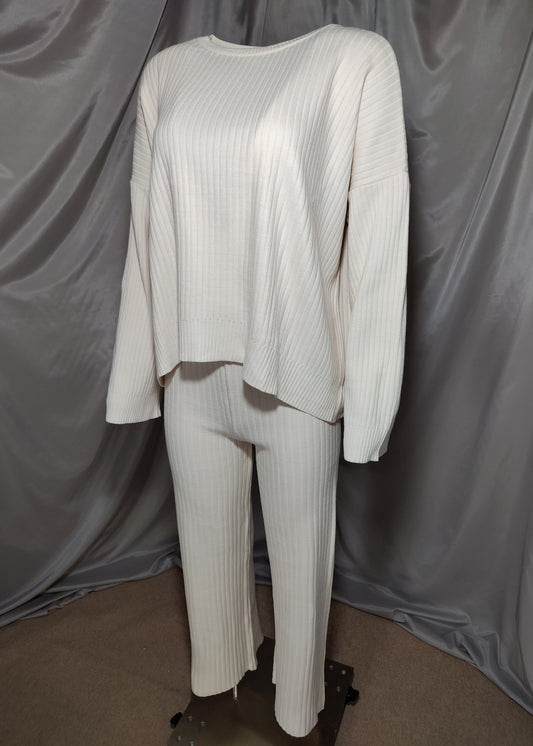 Rebrasti bež komplet