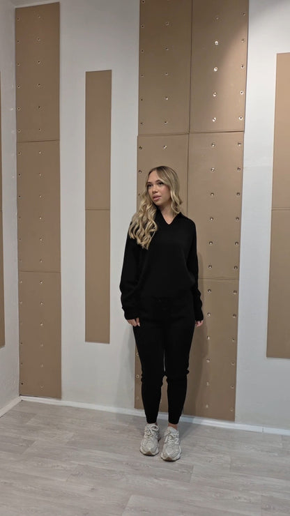 Crni pleteni komplet – Twin Set